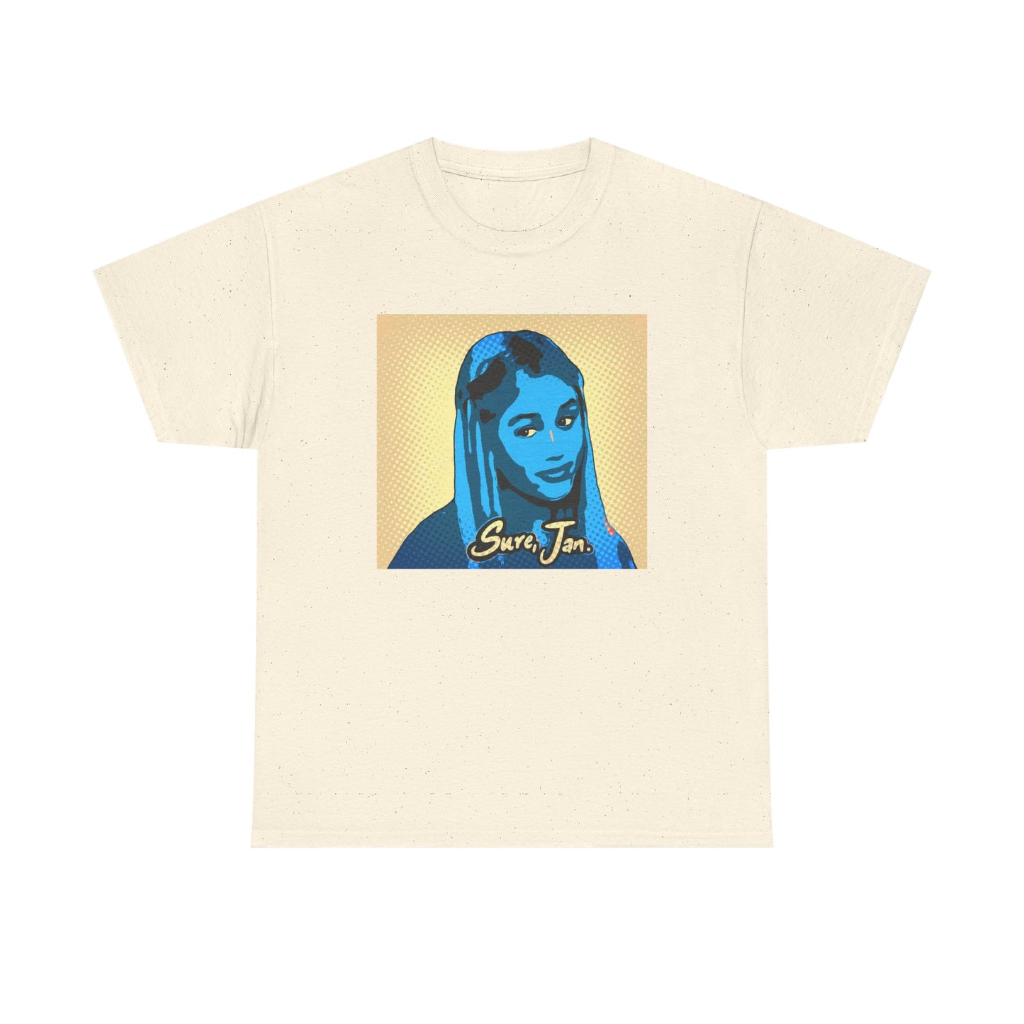 Pop Art " Sure Jan " Unisex Heavy Cotton Tee - Vintage Styled Graphic Tee