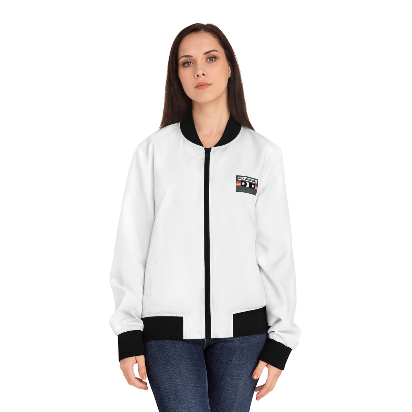 Retro "Rollin' With The Homies" Women's Bomber Jacket