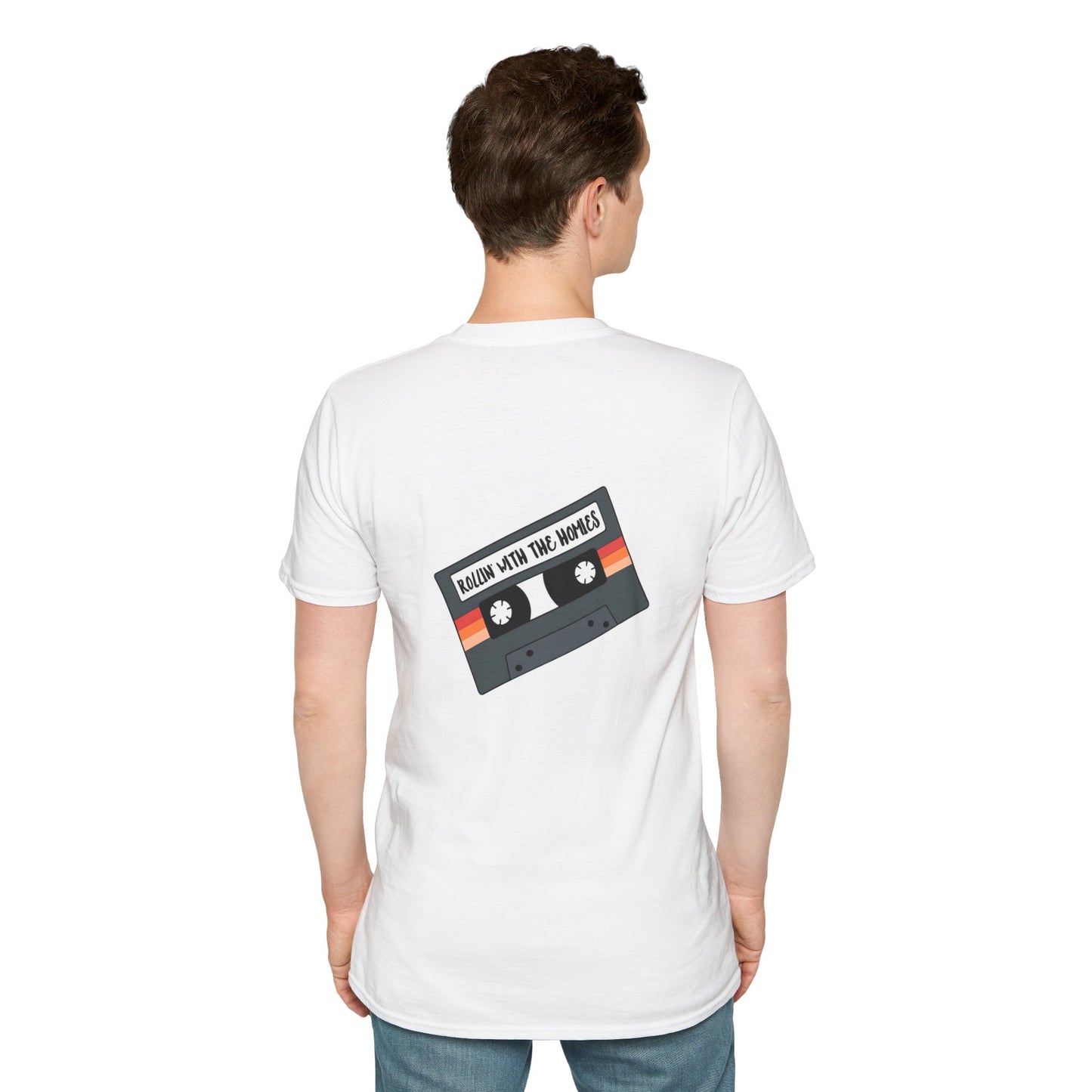 Retro 'Rollin With The Homies' Unisex Softstyle T-Shirt | Nostalgic Vibe for Friends