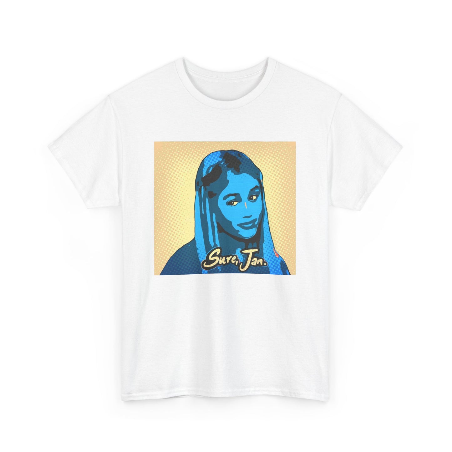 Pop Art " Sure Jan " Unisex Heavy Cotton Tee - Vintage Styled Graphic Tee